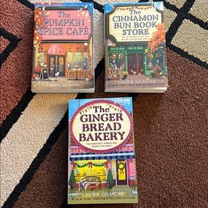 The Pumpkin Spice Cafe, The Cinnamon Bun Book Store, The Ginger Bread Bakery